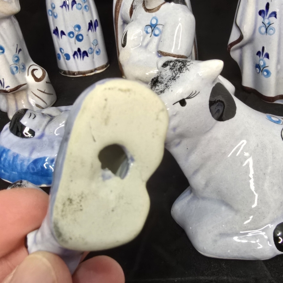 12pc Mexican Pottery Ceramic Nativity Folk Art - Picture 4 of 10